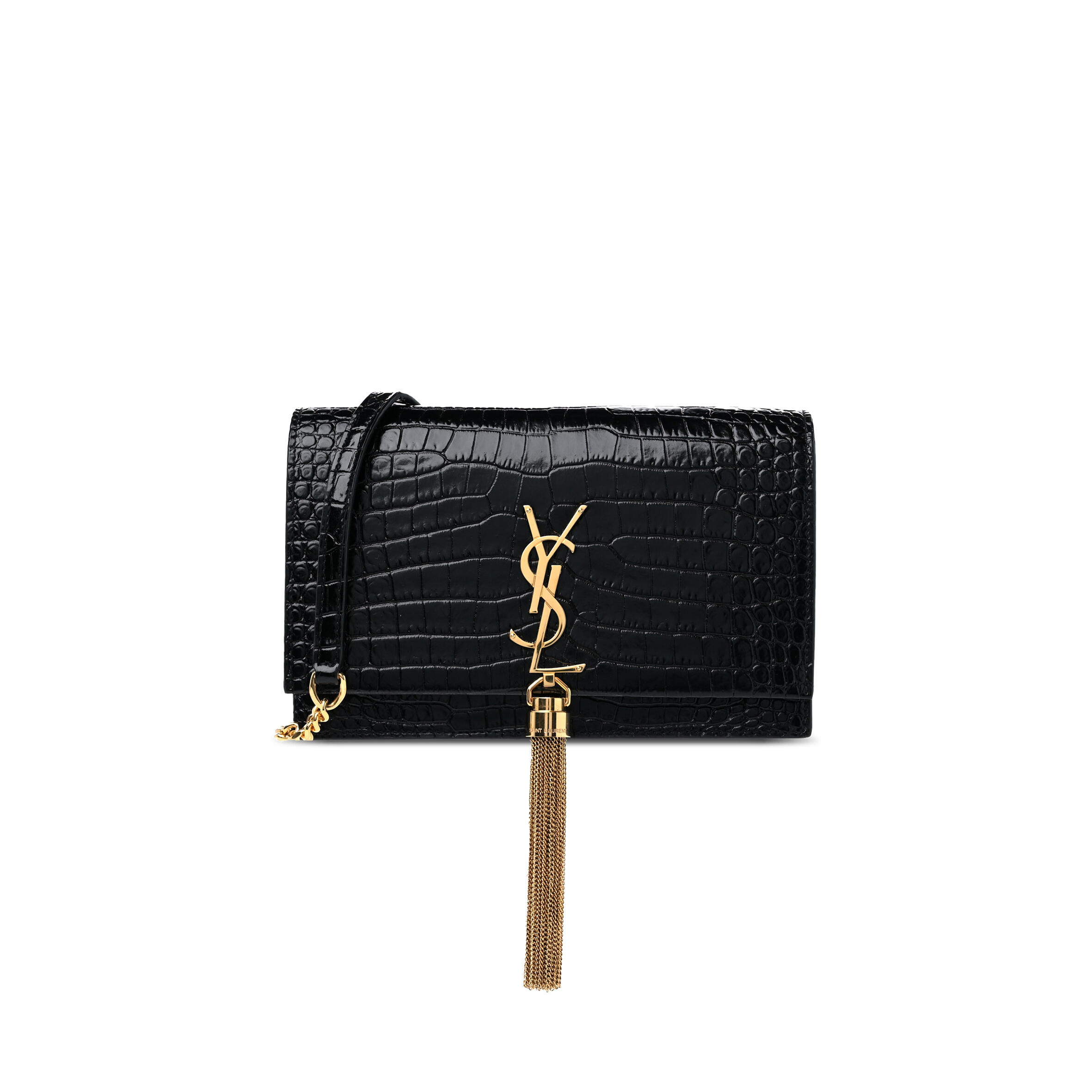 Y51 KATE MONOGRAM TASSEL CHAIN WALLET IN CALFSKIN CROCODILE EMBOSSED 452159DND1J1000 (19*12.5*4cm) Master Quality